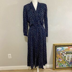 Vintage Jackie Bernard for Eklektic Patterned Dress, 100% Rayon, ***See flaw****
